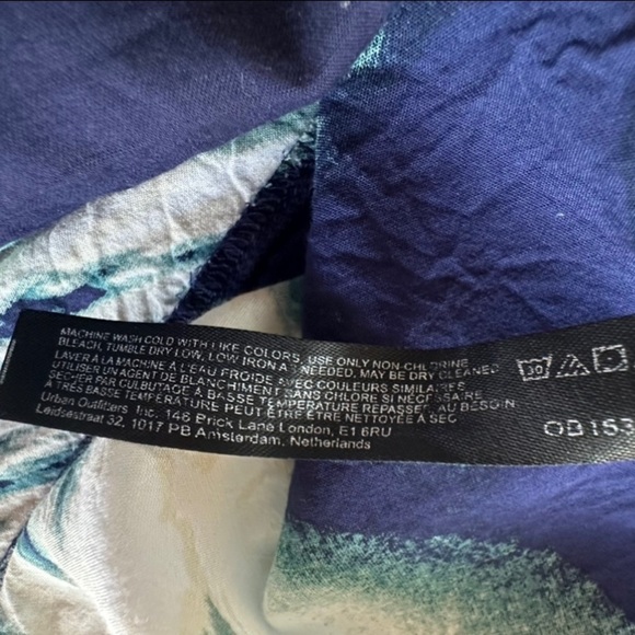 Anthropologie Women’s Blue Maxi Drama Beach Flowy Boho Strappy Dress ~ Size M - Picture 11 of 15